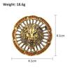 Men Crystal Lion Brooch Pin Rhinestone Animal Brooches Jewelry Gifts Party Lapel