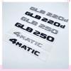 After 2017 Black Silver Letters Emblem Badge for Mercedes Benz W247 GLB220d GLB250 4Matic Car Styling Trunk Nameplate Sticker