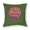 "Ciao Bella" Pillow Cover 2D Printed Polyester Sofa Cushion Case – Italian Floral Design With Lily Of The Valley Pattern