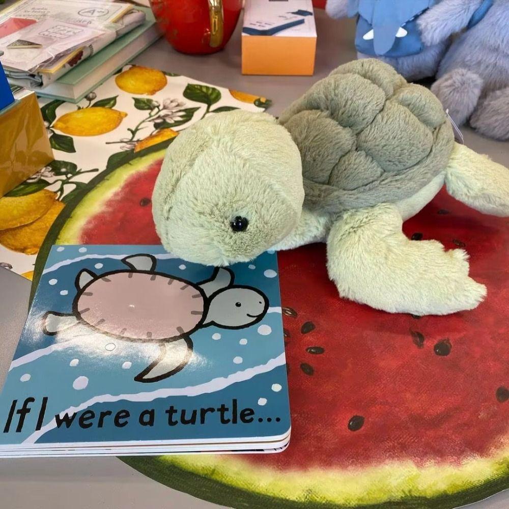 Fluffy Realistic Tortoise Plush Toys Marine Animal Soft Sea Turtle Plush Toy  Children Gift