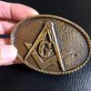 [USED] Rare Freemason 70s Vintage Buckle Secret Society