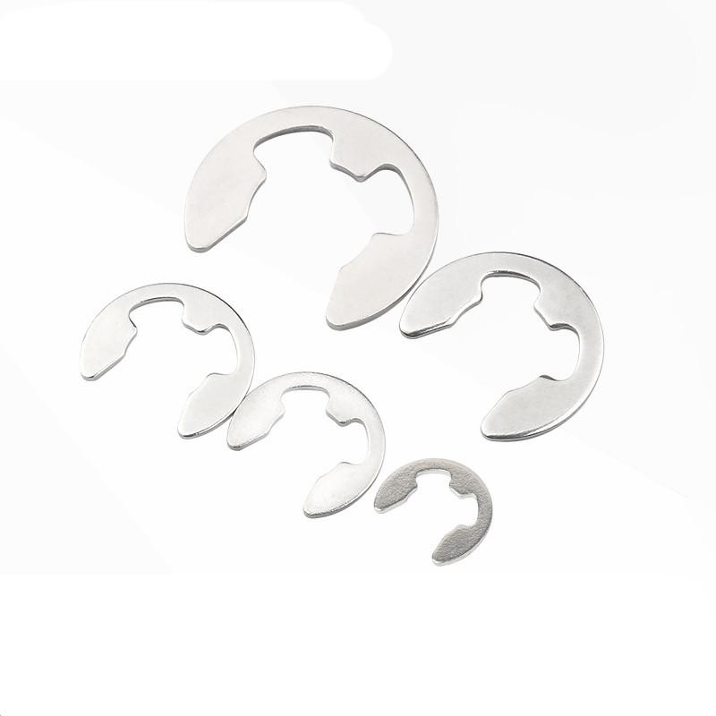 50 buc 1,2 mm 2 mm 3 mm 4 mm 5 mm Oțel Inoxidabil Clip Tip E Inel de Siguranță Inel de Reținere pentru Arbore Fixare Șaibe Feronerie