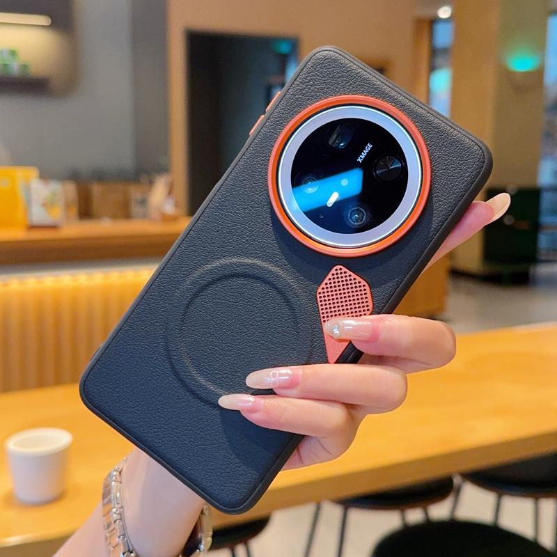 For Huawei Mate 70 70 Pro 60 60 Pro Large Hole Metal Lens Protective Ring Heat-Dissipating Magnetic Shockproof Phone Case