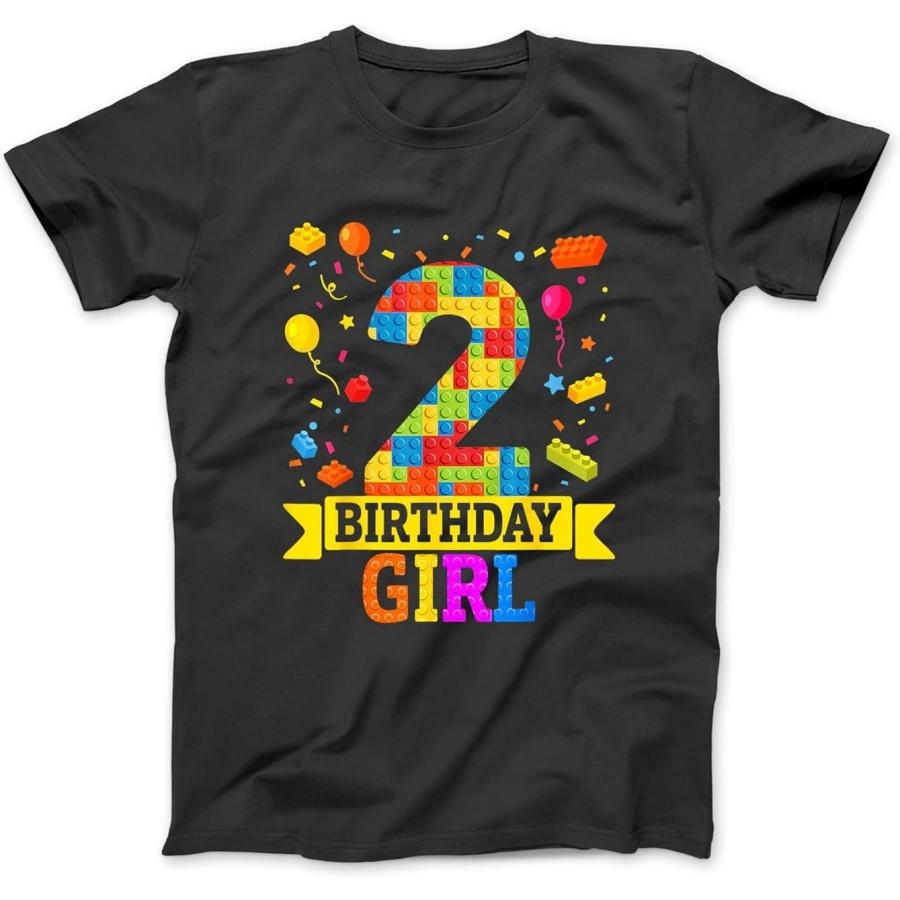

2 Year Old Building Blocks 2nd Birthday Girl Block Building T-Shirt, Sweatshirt, Hoodie for Men Women Kids Made in Canada Black XXXXXL різнокольоровий