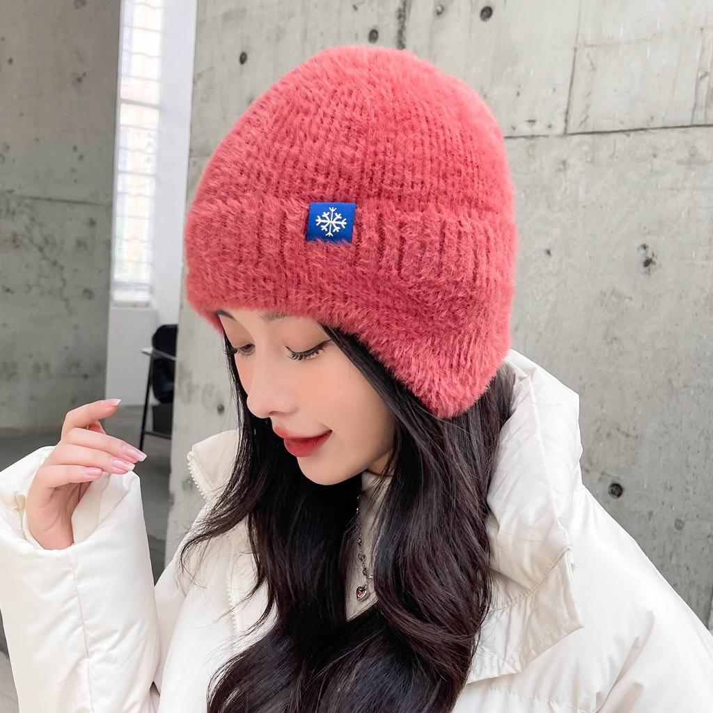 Winter Velvet Warm Hat Knitted Yarn Hat, Outdoor Cycling Warm Hat