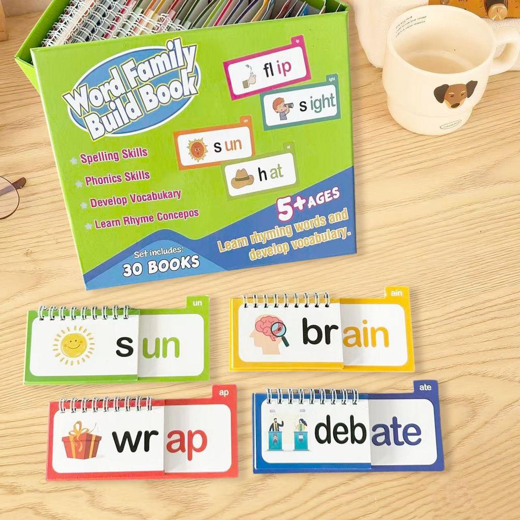 Cross 30 ABC Rhyme and Read Flip Books with Vocabulary Flashcards