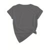T-Shirt - Black Casual Short Sleeve Tee with Red & White Text, Soft & Comfortable for Casual Attire, Allseason Apparel