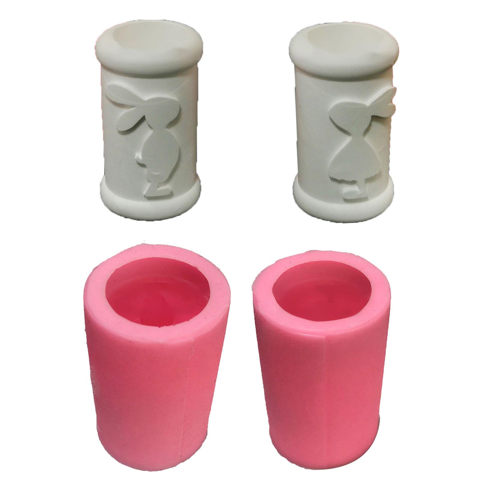 

Формы для свечей Декор Литейные формы DIY 3D Силиконовые формы Цилиндры Форма для кроликов Силиконовые формы Подсвечники для поделок