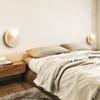 Bedside Balcony Corridor Yellow Cave Stone Decorative Wall Lamp Japanese wabi-Sabi Wind Round Wall Lamp Bedroom Living Room Porc