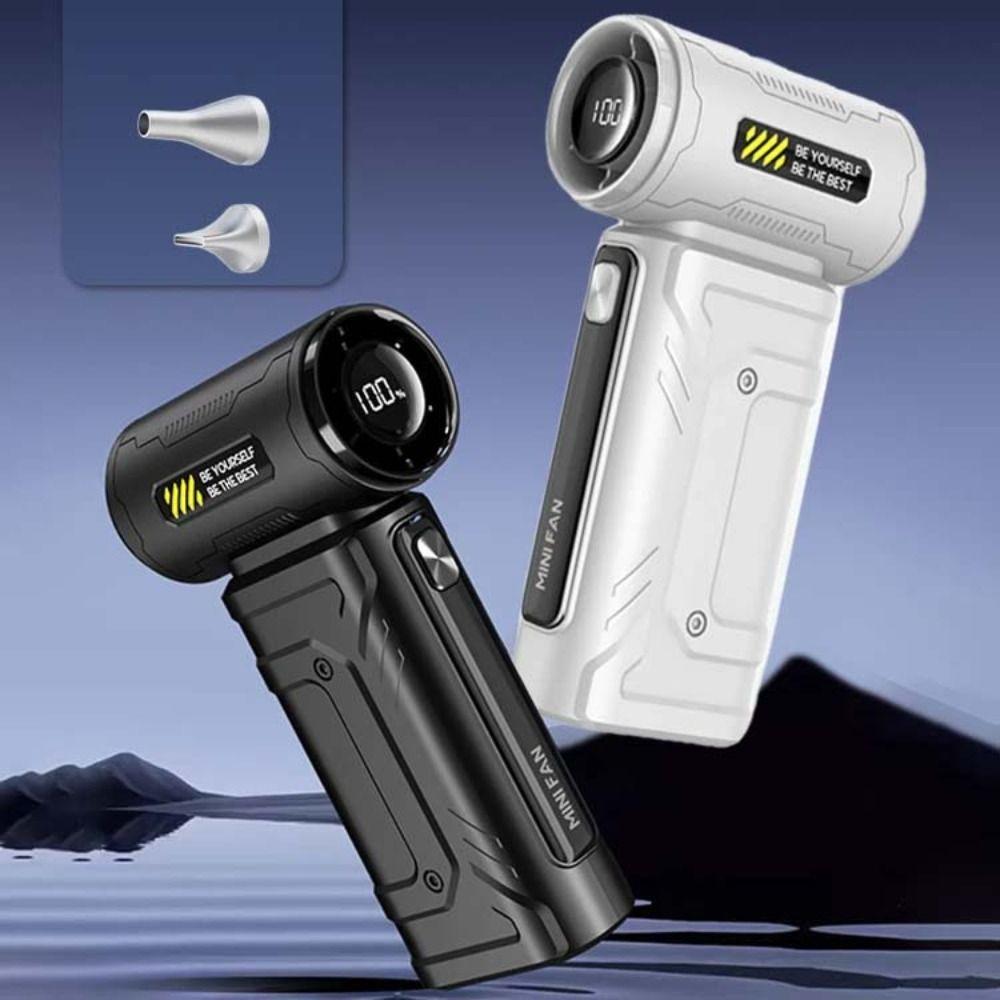

High Speed Handheld Fan 100 Wind Powerful Blower New Violent Fan білий