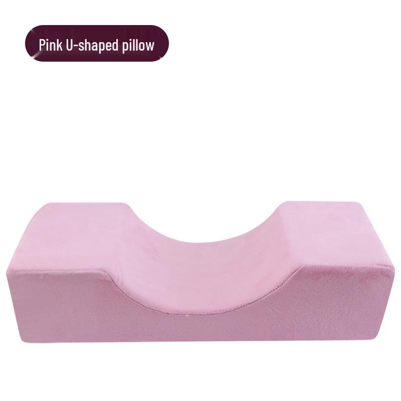 U-Shaped Leather Neck Support Pillow for Eyelash Extensions and Microblading In Beauty Salons.