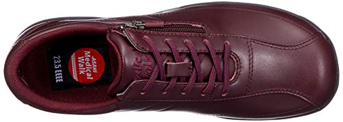 Asahi Medical Walk LF Women's Walking Shoes, Wine, Size 21.5 Cm, 4E, with SHM Technology To Prevent Knee Problems