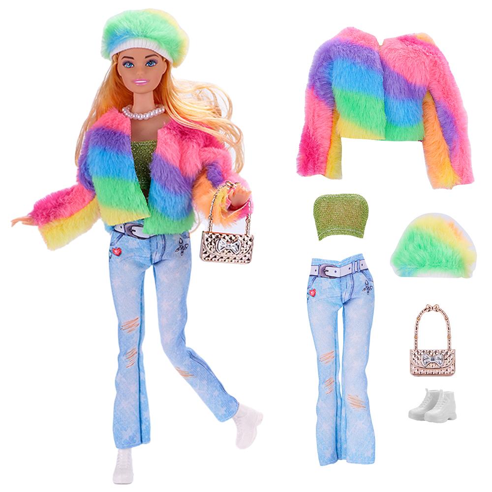 1/6 Babi Doll Clothes For 29-32 CM Dolls Accessories Knitted Cotton Sweater Dress Doll Clothing Shoes 11.5 Inch Doll Coat JJ