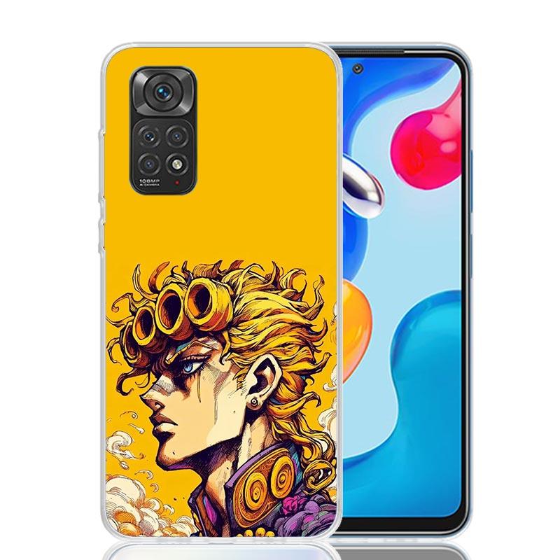 JoJo Adventure Giorno Giovanna Phone Case For Xiaomi Redmi Note 15 14 13 12S 12 Pro Plus 11S 11E 11 11T 10S 10 Art Soft Pattern