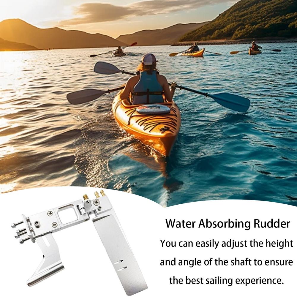 Boat Rudder For Trolling Motor 4.33in Marine Paddle Rudder Parts With 0.15in Shaft Bracket Catamaran CAT Water Absorber Rudder