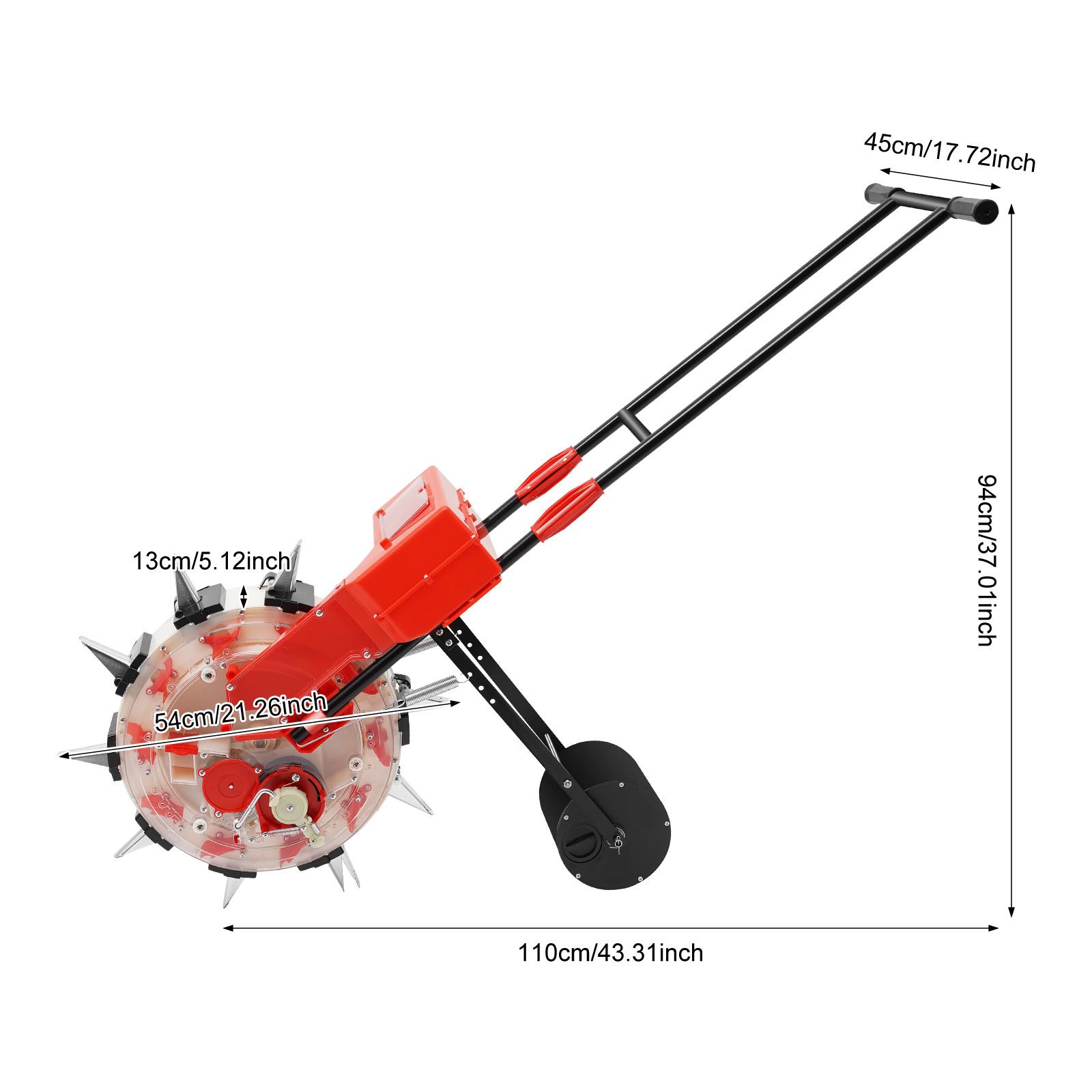 Ручная сеялка, 10-зубцовая ручная сеялка, ручная машина для посева, ручная роликовая сеялка для сои, арахиса, кукурузы, хлопка, сои красный