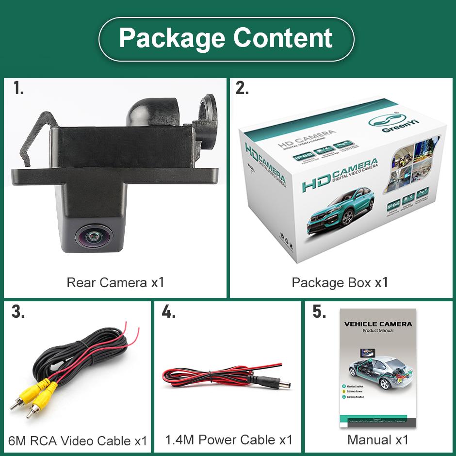 GreenYi AHD 1080P Vehicle Night Vision Plate Reverse Backup Camera For Mercedes Benz Viano Vito 2011-2014 Car Rear View camera