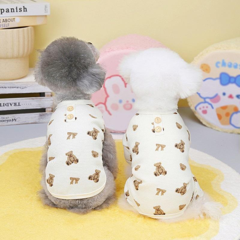 Pet Dog Jumpsuits Bear Vest Thin Spring Summer Clothes for Dogs Chihuahua Teddy French Bulldog Soft Breathable Puppy Costume
