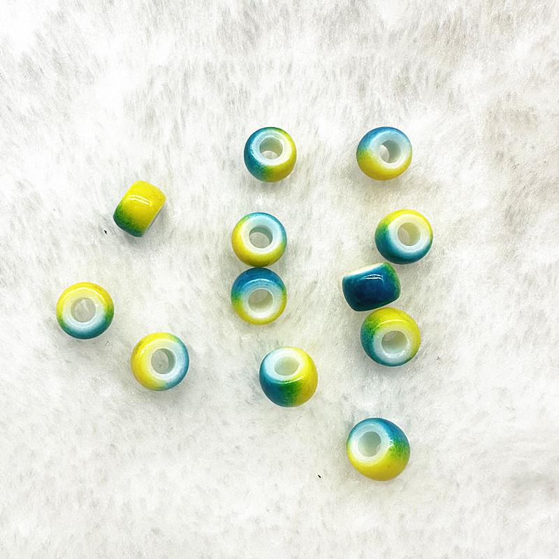 50pcs 6X9mm Big Hole Acrylic Beads Spacer Loose Beads for Jewelry Making DIY Handmade Bracelet Accessories