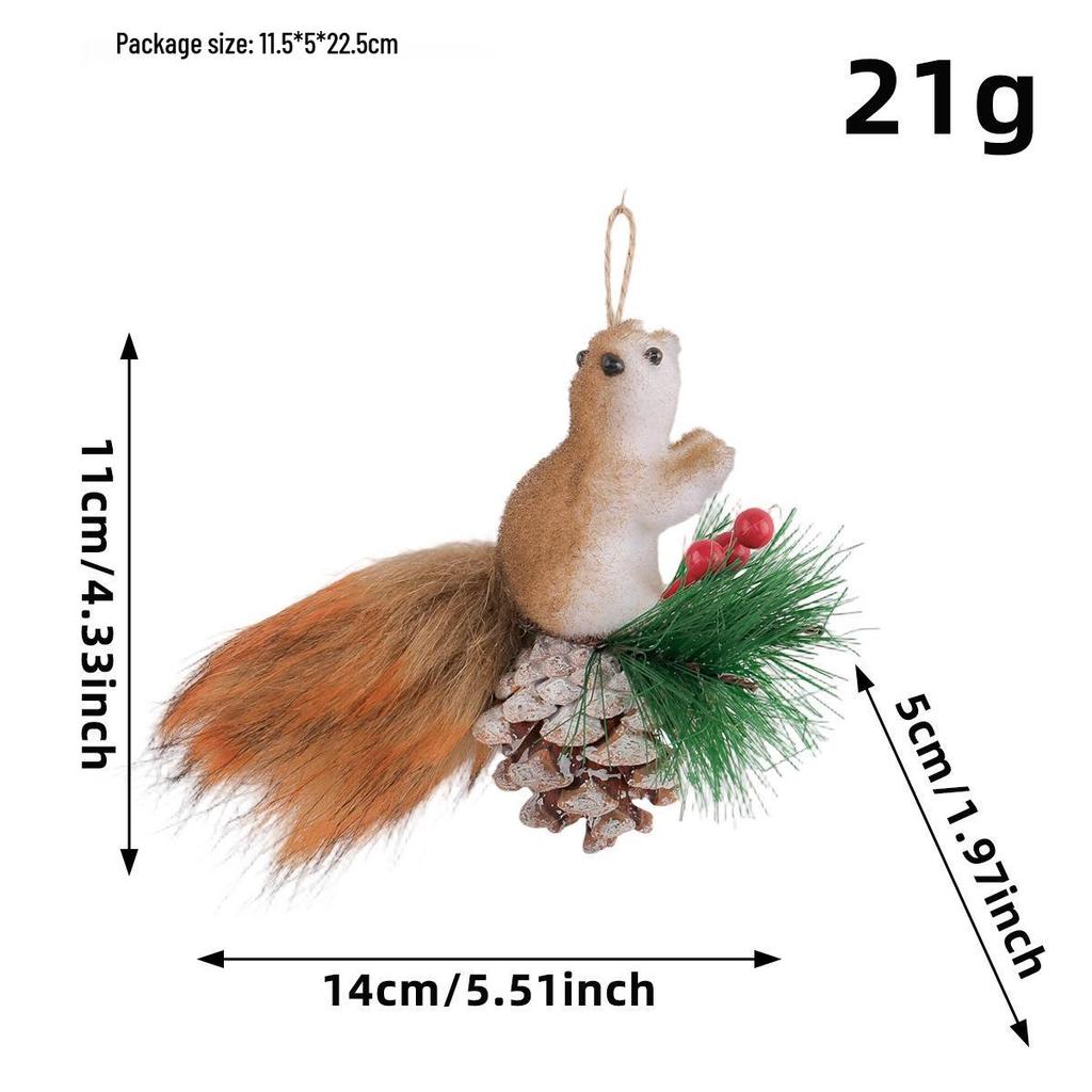 Love of the Port Cross-border Foam Squirrel Desktop Ornament: Creative Christmas Squirrel Pendant Decoration