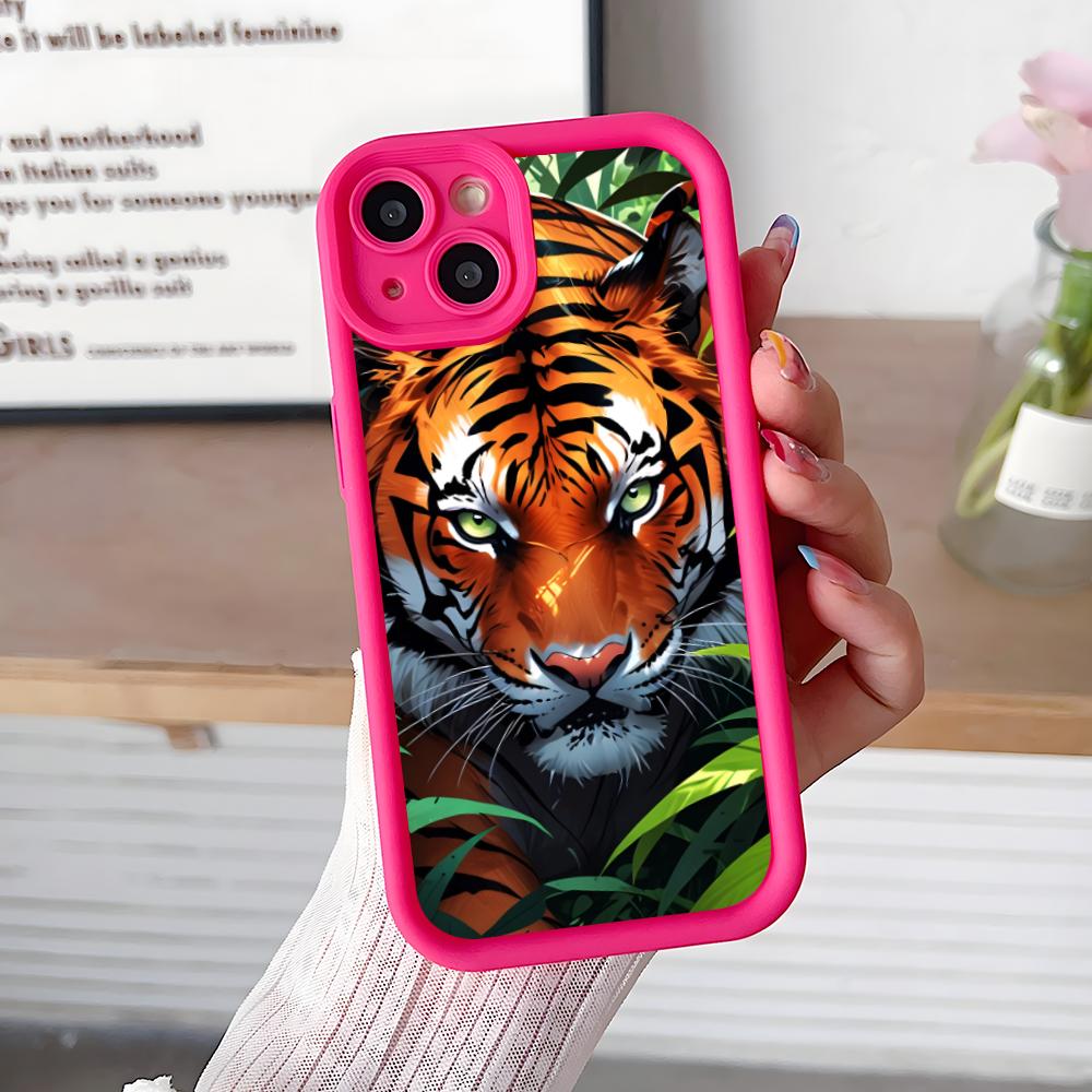 

Tiger Neon Thicken TPU Mobile Phone Case for iPhone 17 16 15 14 13 12 11 Air Pro Max Plus Colorful Cover iPhone17 Pro