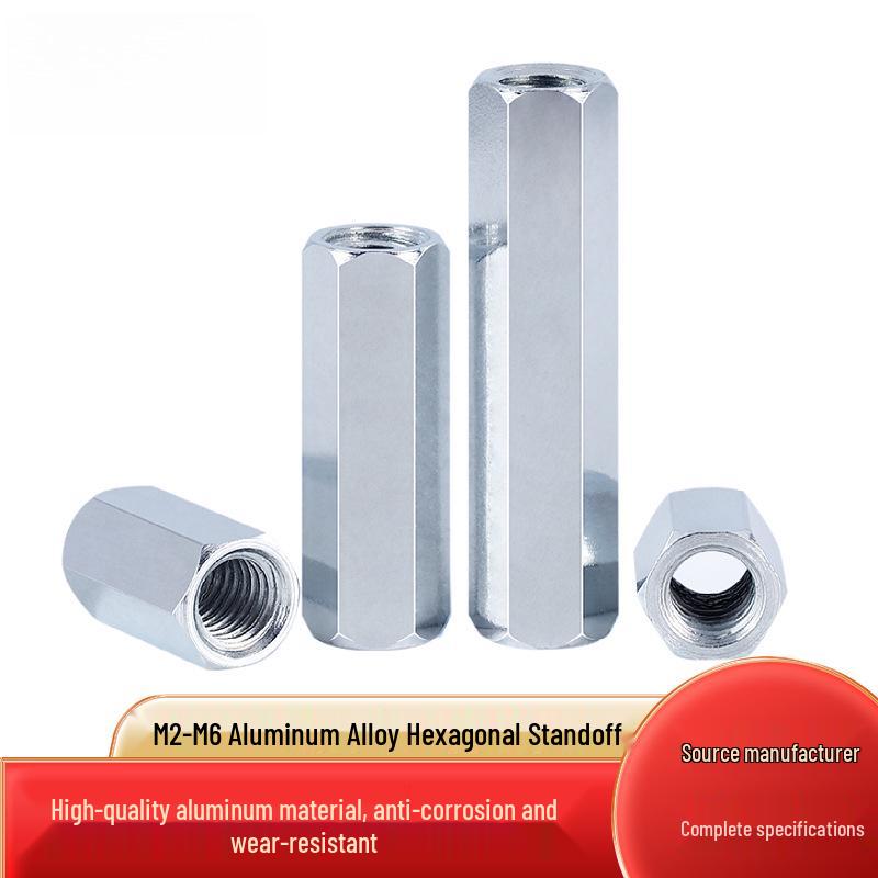 Aluminum Alloy Hexagonal Double-Head Threaded Spacer M2/3x4.5/6