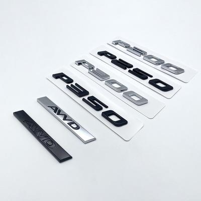 شعار ثلاثي الأبعاد بحروف سوداء وفضية P200 P250 P300 P350 AWD لسيارة جاكوار رفرف صندوق الأمتعة الخلفي XF XE I-Pace E-pace F-type ملصق شعار