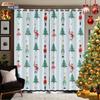 2Pcs Merry Christmas Nutcracker Printed Blackout Curtains Multi Size Living Room Insulation Holiday Decoration Easy To Install