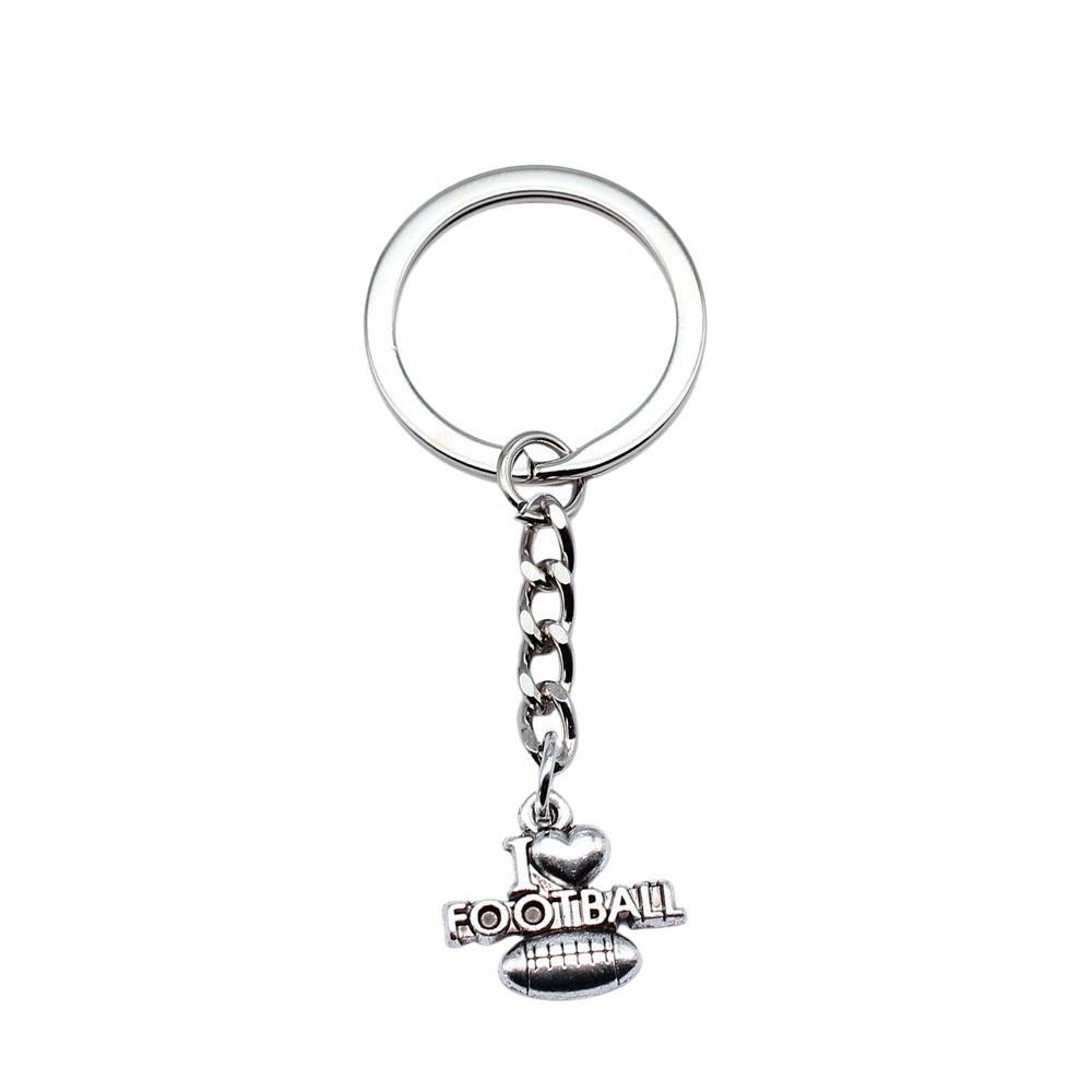 I Love Golf Charm Letter Keychain Heart Pendants Sport Key Ring 28mm