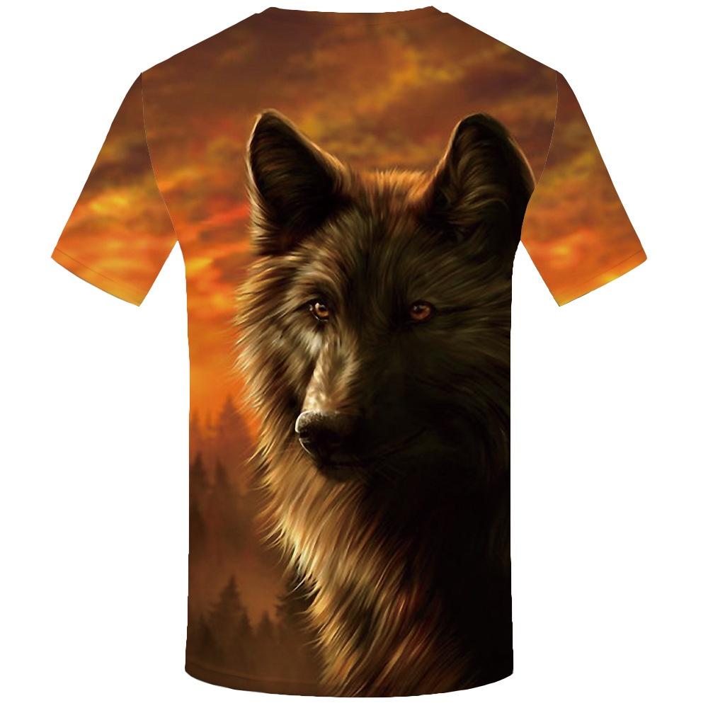 Men's Wolf Mountain 3d Print Summer Casual T-shirt With Stunning Graphic Design
