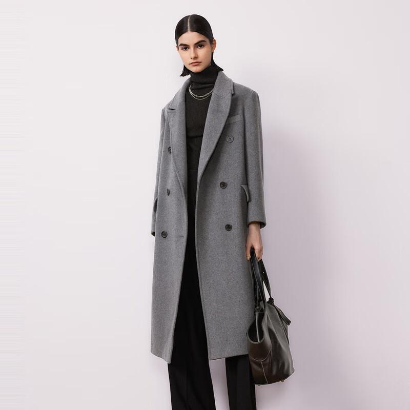 Langzi Women's Wool Blend Trench Coat