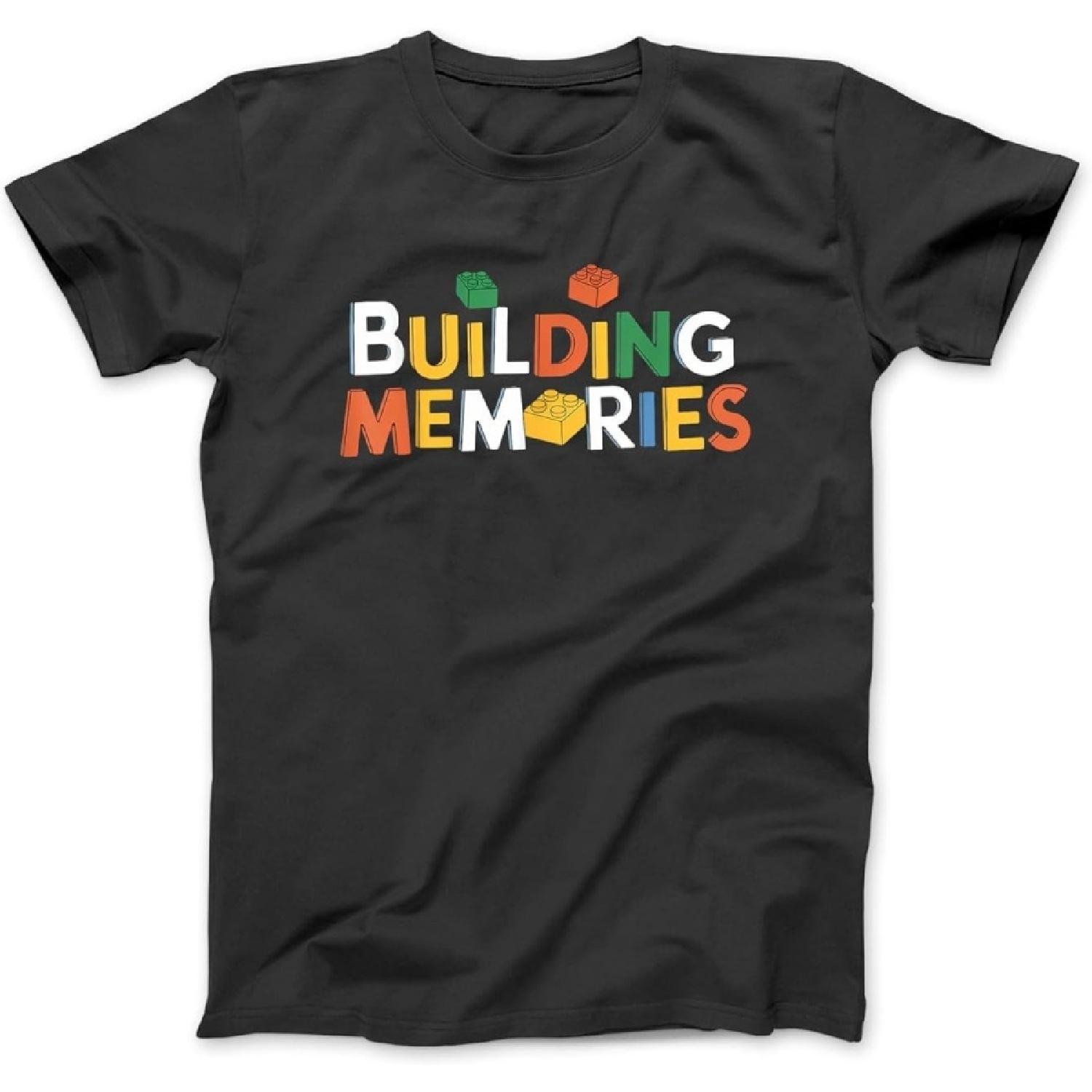 Building Memories Brick Builder Kids Bricks Building Blocks T-Shirt, Sweatshirt, Hoodie for Men Women Kids Made in Canada Black S