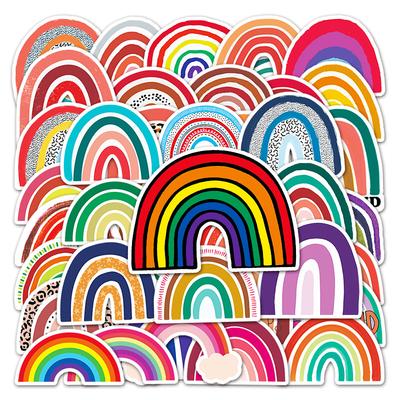 50 Cartoon Rainbow Bridge Personality Ins Style Small and Fresh DIY Suitcase Scooter Refrigerator Car Creative Stickers