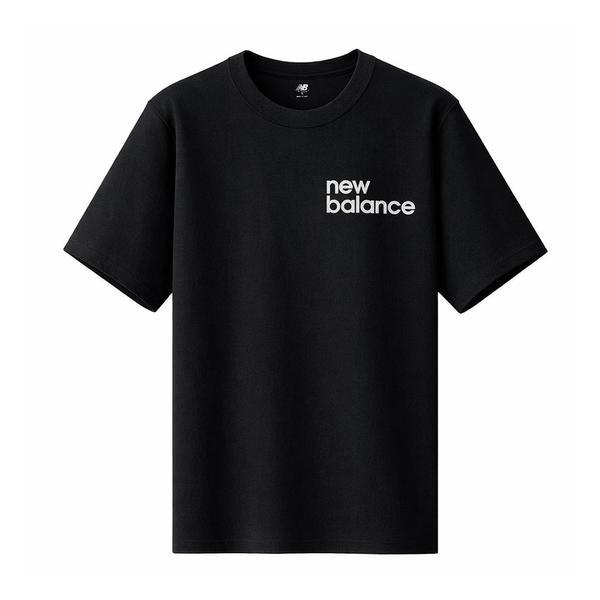 New Balance Men S Short Sleeve Tee Black Mt23513 Bk