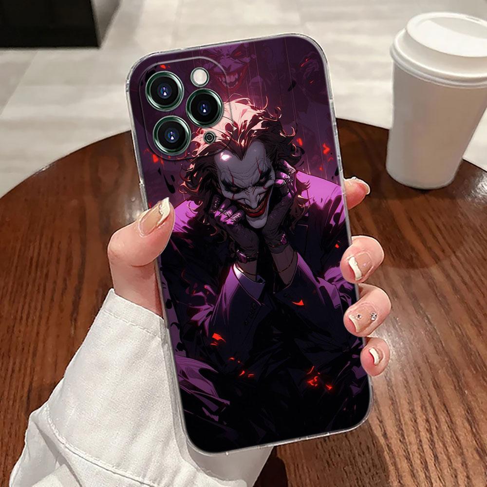 Cool Jokers Clown Transparent Phone Case For iPhone 17 Pro Max 17E 11 12 13 14 15 16 Pro Max 15 Plus 17 Air 16E 7 XS Soft Cover