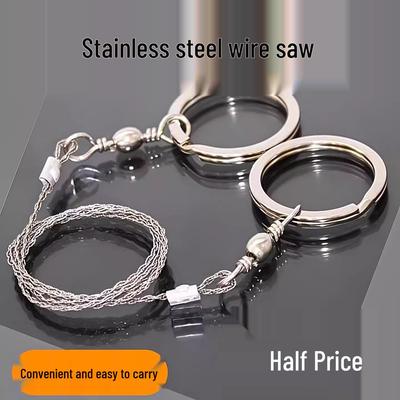 Outdoor Stainless Steel 360° Rotation Wire Saw - Camping Survival Essential
