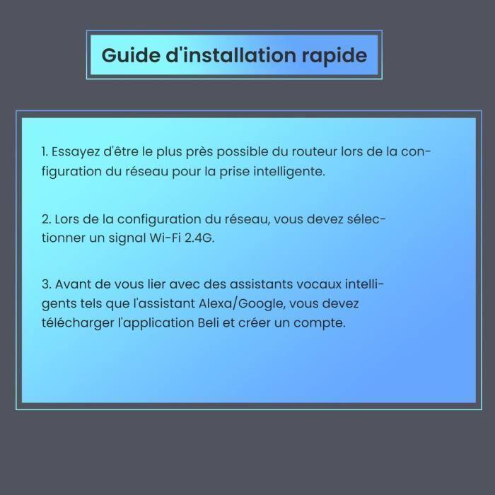 Prise connectée - tenda - beli sp9-2 - 3.68kw - télécommande - compatible alexa