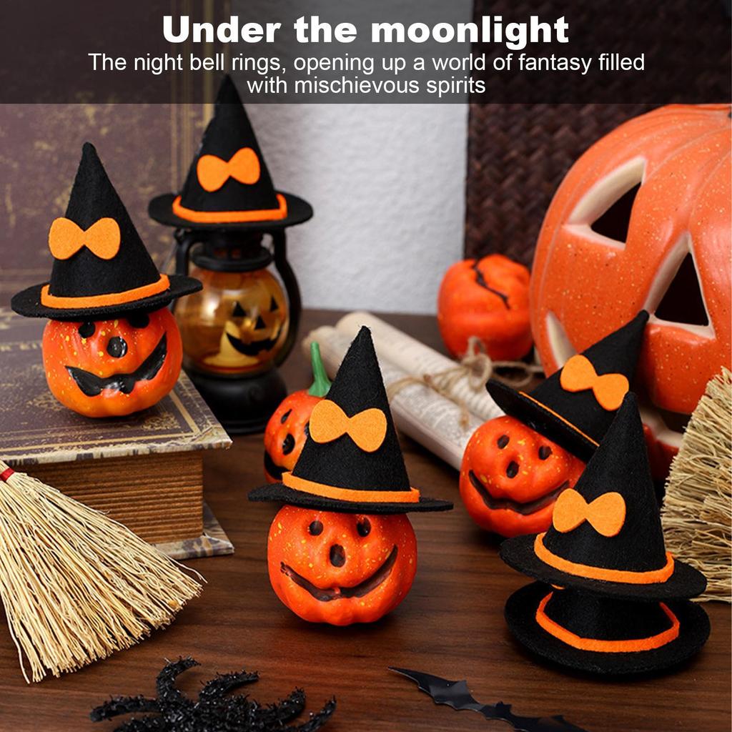 3pcs Mini Witch Hat Art Project Halloween Decorations For Living Room Bedside Bookshelf Child Photo Prop Home Decor DIY Crafts