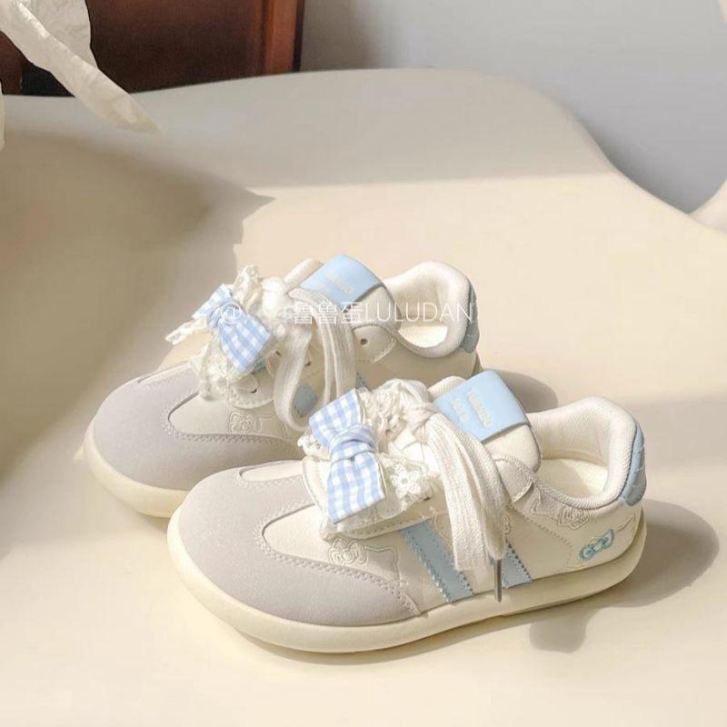 Embroidery German training shoes women's 2025 new Korean niche chic versatile board shoes ultra-light casual sports white shoes women
