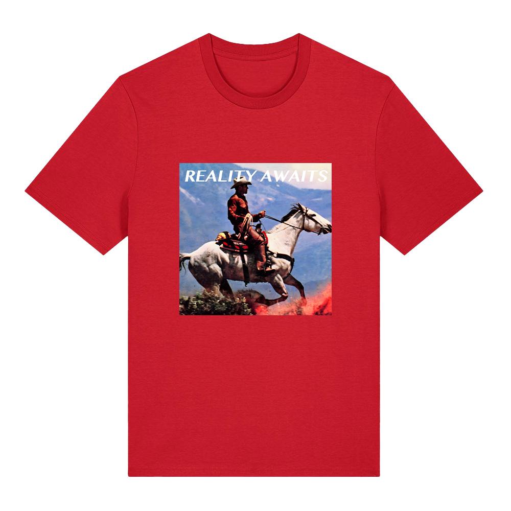 

The Strokes Reality Awaits Cover Pattern T-shirt Retro Vintage Print T Shirts Men Fashion Cotton Short Sleeve Unisex Tops Funny T-shirt Anime T-shirt XS красный