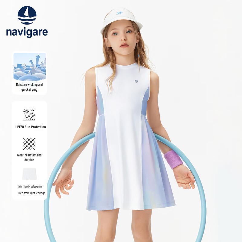 Navigare Girls' Sleeveless Quick-Dry Summer Dress