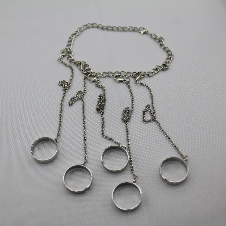 Jewelry Selling Personality Disco Dancing Chain Combination Ring 5 Ring Connection