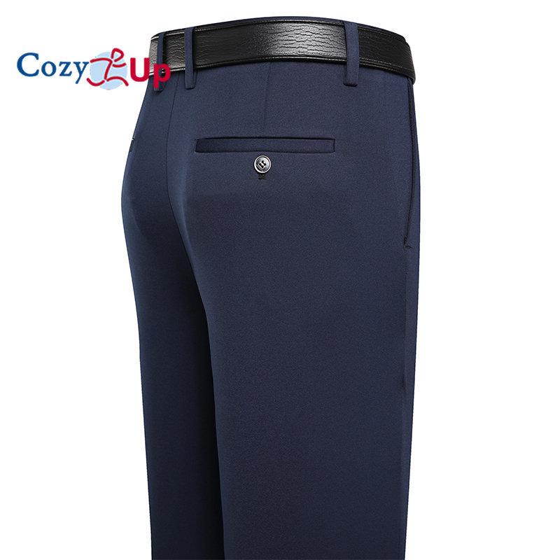

Cozy Up Straight Pants Men Casual Long Pants Comfortable Thin Trousers Solid Color 40 темно-синього кольору