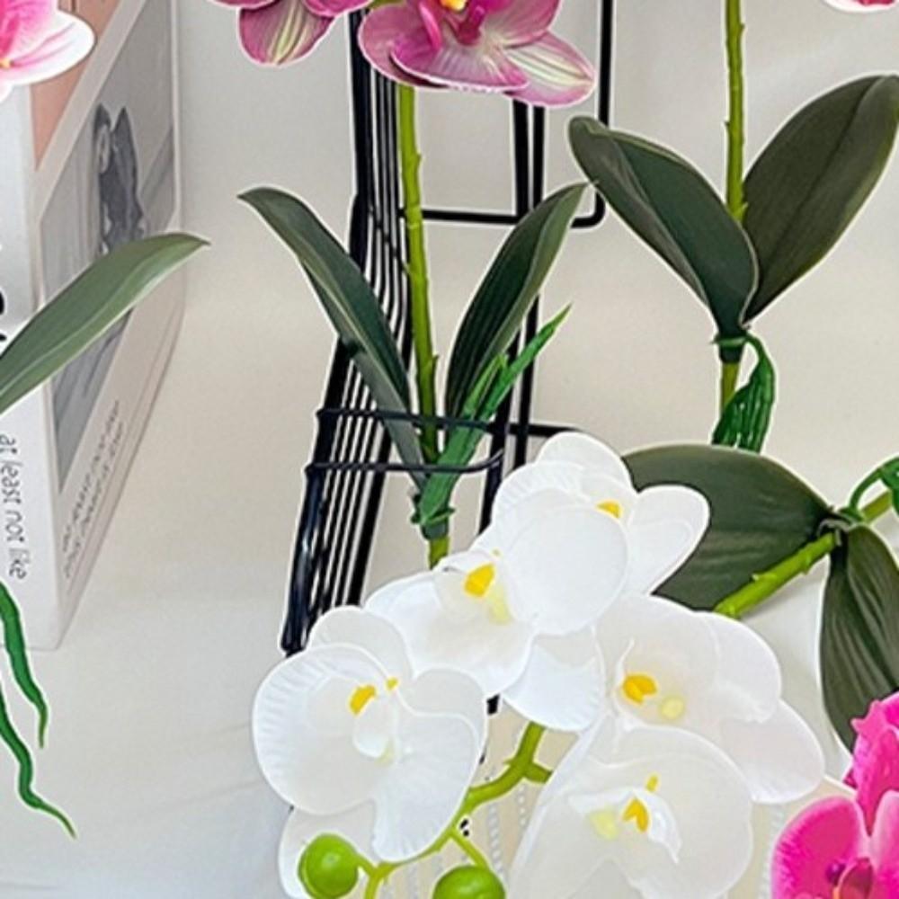 37cm Simulated Artificial Butterfly Orchid Bouquet 3D Fake Flowers Home Room Decor