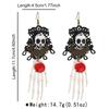 Halloween Fashion Trend Lace Skull Hand Earrings, Fun Holiday Party Earrings