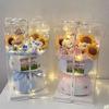 Cute Dog Doll Hand-Knitted Crochet Flower Bouquet Finished Crochet Flower Bouquet Mother's Day Gifts Graduation Bouquet 