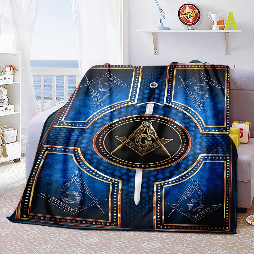 1PC Freemason Home Suitable All Seasons Soft Comfortable Blanket Sofa Office Travel Home Use Great Gift Idea