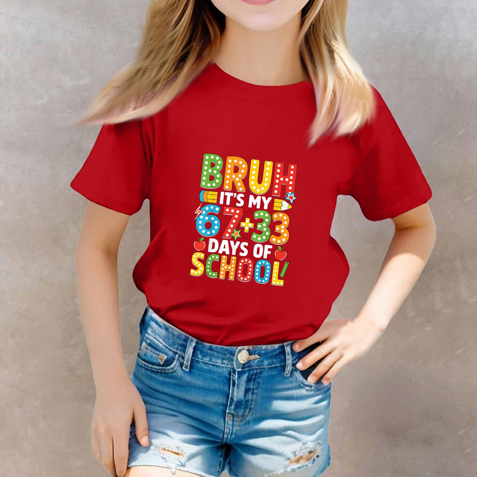 

St. Patrick s Day Toddler Girl Boy T-Shirts Kids Top Boys And Girls Printed Short Sleeved T-shirt 110 червоний