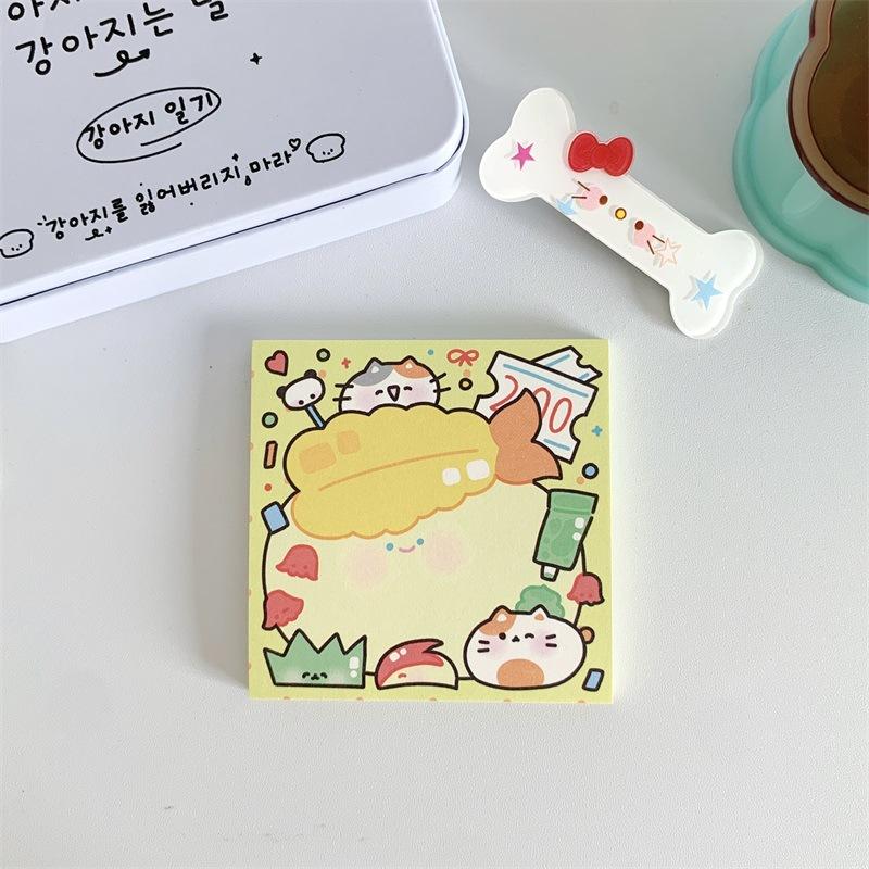 50sheet Cute Cat Memo Pad Amercian Style Lovely Kitten Sticky Note 8*8cm Kawaii Stationery Scrapbook Decorative Paper Student