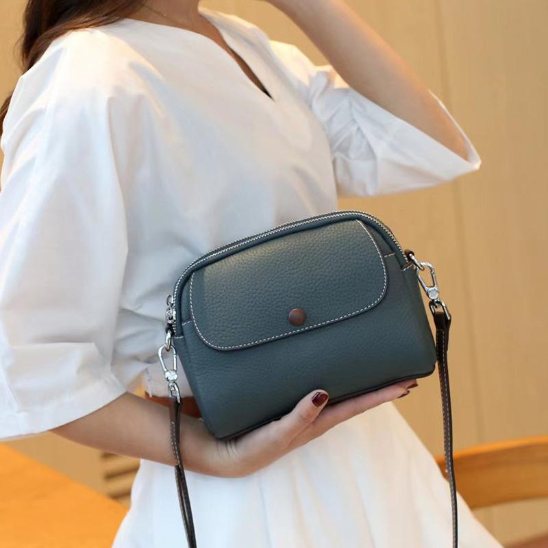 Summer Trend Genuine Leather Women's Bag 2025 New Large Capacity Fashion Versatile Top Layer Cowhide Single Shoulder Crossbody Bag